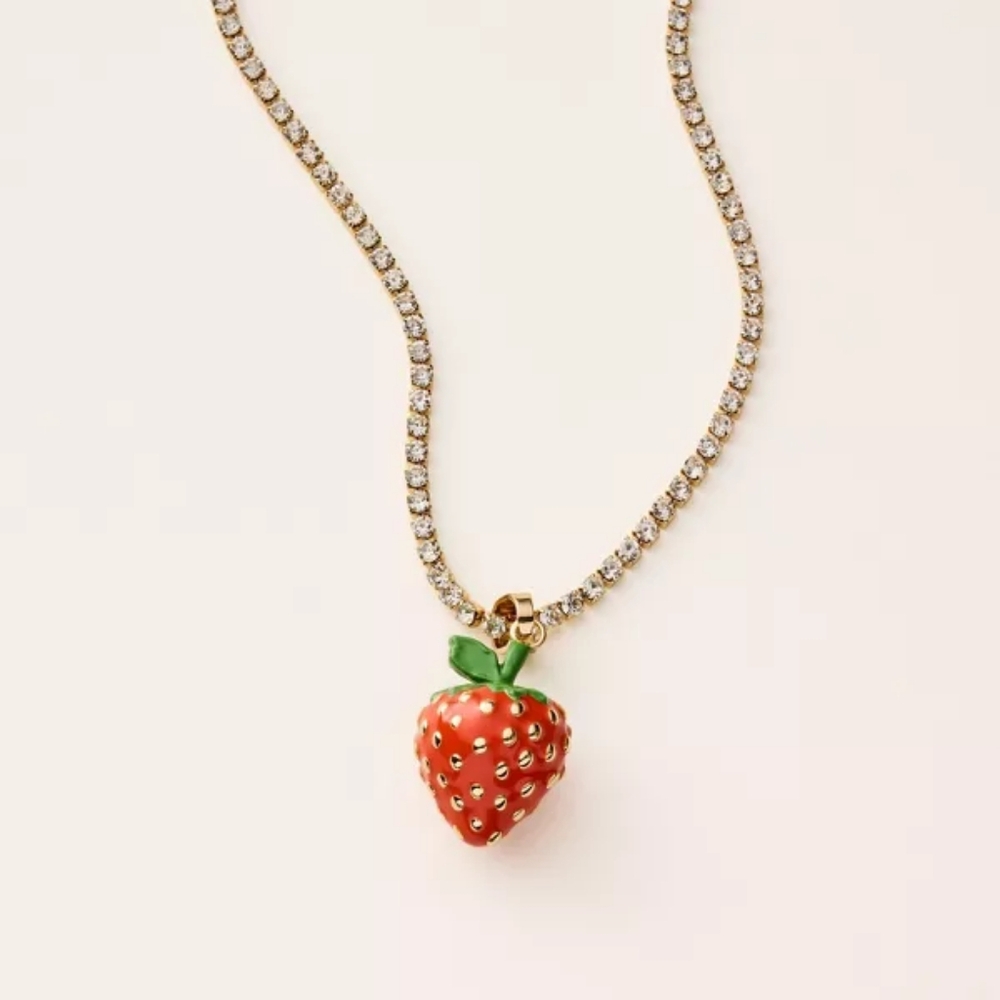 Kate Spade x Strawberry Charm Tennis Necklace